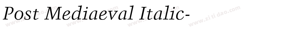 Post Mediaeval Italic字体转换